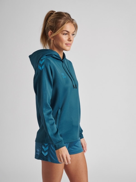 Damen Hoodie Hummel Core XK Poly Sweat - Blue Coral
